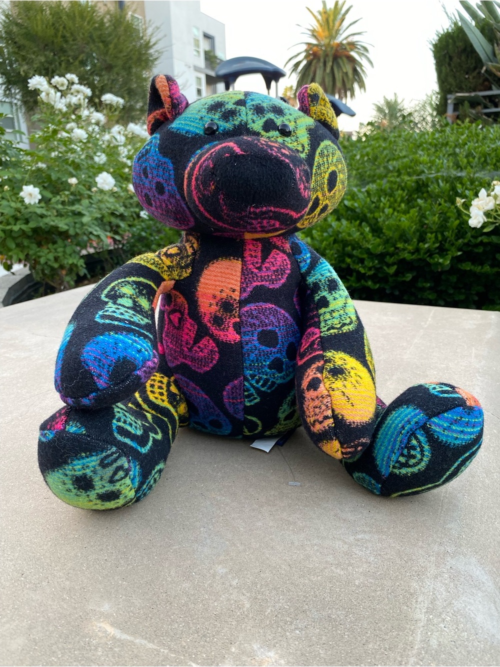 This appears to be a collectible Pendleton by GUND "Diego" Sugar Skull Bear